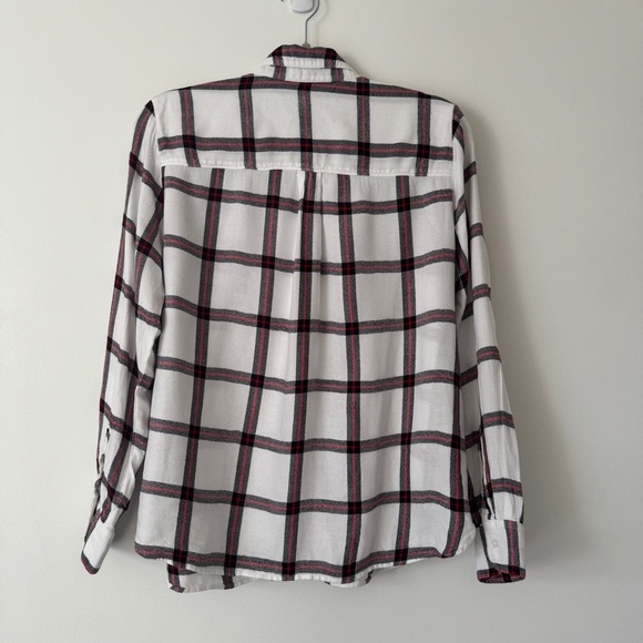 Banana Republic Black and White Plaid Blouses - Picture 3 of 16